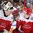 COLOGNE, GERMANY - MAY 12: Denmark's Sebastian Dahm #32 and Nikolaj Ehlers #24 are all smiles after a 3-2 OT win against Germany during preliminary round action at the 2017 IIHF Ice Hockey World Championship. (Photo by Andre Ringuette/HHOF-IIHF Images)


